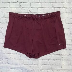 Nike Women's Dri-FIT Attack Training Shorts - Burgundy/Maroon - Size XXL